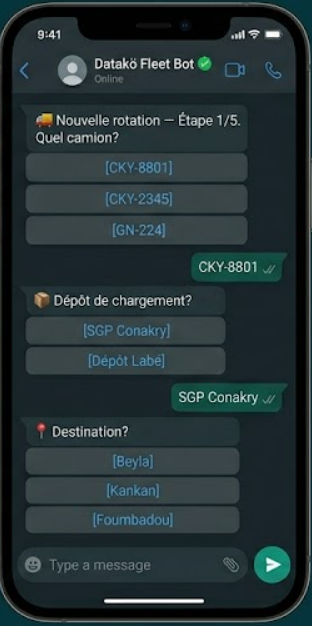 Mockup WhatsApp DataKö Fleet